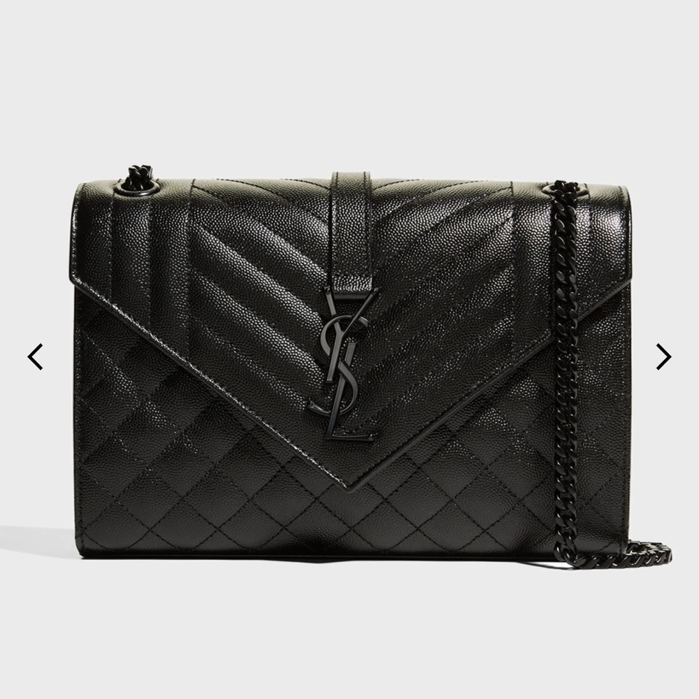 Saint Laurent Black Quilted Leather Chain Bag